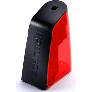 Bostitch Office Battery Powered Pencil Sharpener, Portable, Hinged Tray, Colored Pencil Compatible, Fits In Backpack & Most Pencil Cases, Red