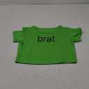 Neon Green Brat Crop Top for Womens - Women Mens Tee Shirts Babe Party Cosplay Halloween Costumes, Small