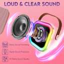 Karaoke Machine for Kids Adults, Portable Mini Bluetooth Speaker with 2 Wireless Microphones, LED Lights, Singing System for Family Home Party, Voice Changer, Boys Girls Karaoke Machine with Speaker