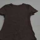 SUUKSESS Women Double Lined Fitted Basic Tee Crew Neck Short Sleeve Y2K Crop Top S