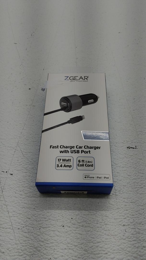 ZGear Fast Charger Car Charger With USB Port, For Lightning  TIP 