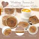 Hushee 50 Sets Wedding Favors for Guests Cheers to Love Round Cork Coasters Bulk with Thank You Cards and Bags for Wedding Party Favors Souvenirs Supplies Decoration (Classic)