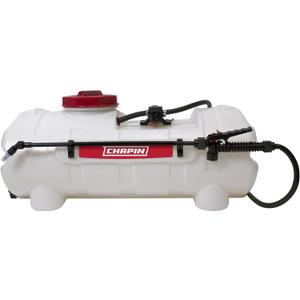 Chapin 97200E Made in the USA 15 Gallon ATV/UTV 12 Volt Mounted Spot Sprayer With 6 Inch Wide Mouth, High Performing 12 V Diaphragm Pump and Filtration System and 18 Inch Spray Wand, Translucent White