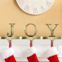 MCEAST Pack of 3 Christmas Stocking Holders Metal Mantel Stocking Clips Fireplace Stocking Hangers for Christams Decoration, Bronze