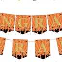 Graduation Decorations, Graduation Party Decorations Set Include Congrats Grad Banner Foil Fringe Curtain Balloons for High School College Nurse Graduation Party Supplies, Orange