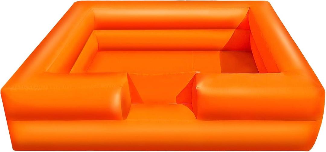WARSUN Foam Ball Pit 10x10Ft with Built-in Fan Ball Pit Inflatable for Kids Toddlers, Hours of Fun ActivityOrgane (Orange)