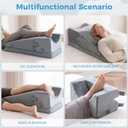 Ganondorf Leg Elevation Pillow for Post Surgery Recovery,Knee Replacement & Injury Rehab Orthopedic Foam Leg Support Pillow to Improve Circulation, Reduce Swelling, Promote Healing, Elevate Leg
