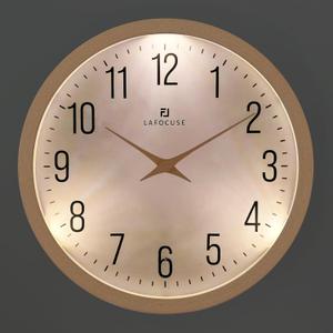 Lafocuse Night Light Wall Clock Beige, 12 Inch Silent Light up Wall Clocks Glow in The Dark Battery Operated for Bedroom Living Room