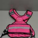 Weighted Vest for Women and Men, 5-10lb/11-20lb/18-30lb Adjustable Weighted Vest with Reflective Strip, Body Weight Vest for Walking, Running, Fitness, Strength Training (Pink)