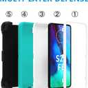 for Samsung Galaxy S21 FE 5G Case, S21 FE Heavy Duty case,[Military Grade Protective ][Shockproof] [Dropproof] [Dust-Proof], Compatible with Samsung Galaxy S21 FE 5G (Teal-White)