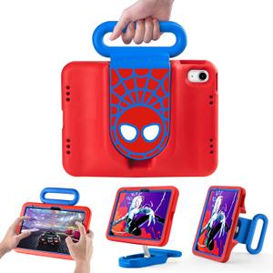 Kids Case for iPad (A16) 11th Generation 11 Inch 2025/ iPad 10th Gen 10.9", Child Friendly Case with Adjustable Stand,Heavy Duty Protective Boys Cover for iPad Air 11 (M3/M2) 2025/2024. (Red-Blue)