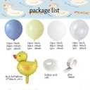 142pcs Duck Balloon Arch Garland Kit, 18/10/5 Inch Blue Yellow White Latex Balloons with Duck foil balloons for Baby Shower Party Decorations