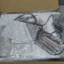 2-Light Floor Lamp, Mid Century Floor Lamp with Beige Lampshade, Standing Lamp Tall Lamp for Living Room Bedroom, 3 Color Temperatures 9W Bulb Include (Nickel Silver & Beige)