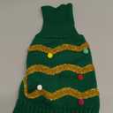 Cyeollo Dog Christmas Sweater, Pullover Turtleneck Xmas Sweaters with Leash Hole Glitter Holiday Puppy Clothes for Small Dogs, Cats, Size: Small