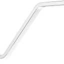 Square Shower Head Extension Arm with Flange 16.5 Inch Extra Long S Shaped Shower Head Riser Pipe, Uvish Stainless Steel High Rise Goose Neck Shower Extender, Standard 1/2" Connection, White