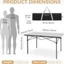 KingCamp Large 53.5" Folding Camping Table, 265 LBS Heavy Duty Table