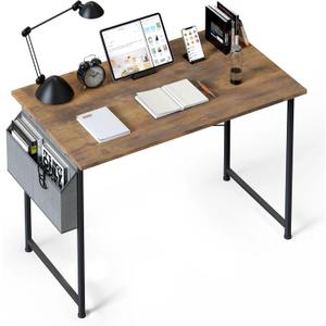 YSSOA Computer Desk Home Office Work Study Writing Modern Simple Table with Headphone Hooks, 40 Inch