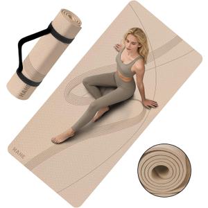 Yoga Mat High Density Exercise Mat, 76"x32"x0.27"Thick Wide & Large Yoga Mat for Women Men, Professional POE Workout Mat for Yoga, Pilates, Fitness & Stretching