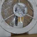 24'' Ceiling Fan with Light Fandelier Flush Mount Low Profile Wood Ceiling Fan with Dimmable LED Light 3 Color 6 Speeds
