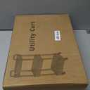 Laiensia 3-Tier Storage Carts Multifunction Utility Rolling Cart Kitchen Storage Organizer, Mobile Shelving Unit Cart with Lockable Wheels for Bathroom, Laundry, Living Room, With Classified Sticker, Black