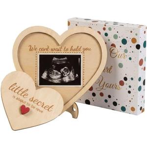 Pregnancy Announcement Gift Box for Grandparents - Ultrasound Picture Frame Ornament, Baby Reveal Surprise for Grandma & Grandpa, New Baby Gift Ideas (white)