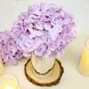 Hydrangea Flower Balls for Centerpieces - 12 PCS Artificial Floral Arrangement with Base, 8 Inch Diameter Fake Silk Kissing Ball for Wedding Table Home Party Decor - Lilac