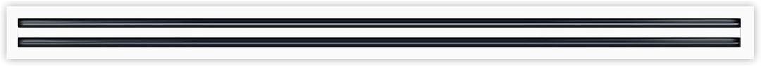 BUILDMART - 72" Linear Slot Diffuser - (2 Slot) Double Slot - White Decorative Air Vent - Modern AC Vent Cover for Ceiling, Walls & Floors - Texas Buildmart