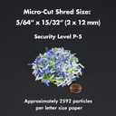 Aurora Professional Grade 10-Sheet High Security Micro-Cut Paper and Credit Card Shredder/ 60 Minutes/Security Level P-5, White