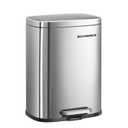 SONGMICS 3.2 Gallon (12 L) Trash Can, Stainless Steel, Step-On Pedal