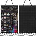 Caffox Hanging Earring Holder, Large Earring Organizer with 20Pcs Extra Hooks for Earrings, Necklaces, Bracelets, Jewelry and Sunglasses, Wall Earring Display for Home, Holds Up To 300 Pairs