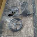 IRONMAX Grocery Shopping Cart, Foldable Heavy Duty Utility Cart w/Adjustable Handle, Extra Basket & 360 Rolling Swivel Wheels, Lightweight Trolley Cart for Grocery Laundry Luggage (Black)