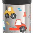 THERMOS FUNTAINER Water Bottle with Straw - 12 Ounce, Construction Site - Kids Stainless Steel Vacuum Insulated Water Bottle with Lid