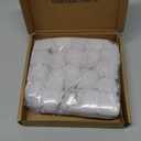 M METERXITY 20-Pack Faux Fur Pom Poms, 2 Inch/ 5 cm Soft Fluffy Pompoms Balls Faux Rabbit Fur with Elastic Loop for Hats/Bags/Keychains/Knitting Accessories/DIY Crafts [Light Grey]