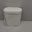 ELPHECO Bathroom Trash Can with Lid 2 Gallon Sensor Garbage Can, Automatic Trash Bin, Motion Sensor Trash Can, IPX5 Waterproof Plastic Wastebasket for Bathroom, Bedroom, Kitchen, Office, White Gold