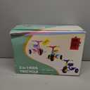 KRIDDO 2 in 1 Kids Tricycles Age 18 Month to 3 Years, EVA Wheels Upgraded, Gift, Trikes for Toddlers 2 to 3 Year Old with Push Handle and Duck Bell, Pink