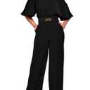 acelyn Elegant Jumpsuit for Women Dressy Sexy Plus Size Wide Leg Pant Suit One Piece Party Outfits Large