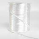 2 mm x 330 Feet Satin Nylon Cord, Silky Smooth Nylon String for Jewelry Making Bracelet Necklaces Beading Thread Rattail Macrame Kumihimo Chinese Knot Craft (White)