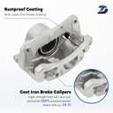 Front Disc Brake Caliper Assembly w/Bracket Fit for 2005-2006 Toyota Camry 3.0L 3.3L, 2004-2010 Sienna 2.4L 3.3L 3.5L, 2005-2007 3.5L, 2004-2008 Solara 2.4L 3.3L, Replaces 19-B2714 19-B2715