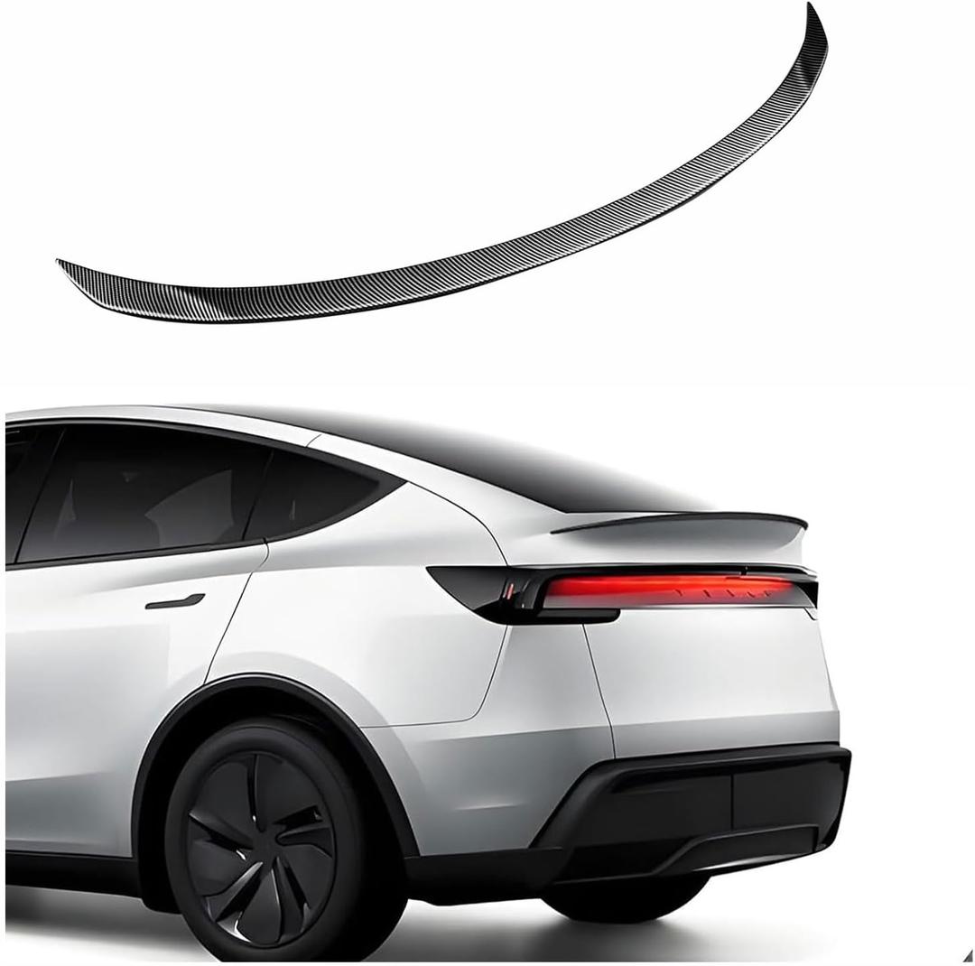 ABS Spoiler for Tesla Model Y Juniper 2026, Matte Carbon Fiber Look Trunk Wing2025-2026 Tesla Model Y Juniper Accessories (Matte Carbon Fiber Surface)