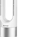 22" Bladeless Tower Fan, 80 Oscillation, 9-Hour Timer, 10 Speeds, Remote Touch Control, Easy Clean, Quiet, Cool Air Multiplier for Bedroom Home Office Living Room