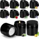 Yexiya 50 Pcs Mini Mason Jar Candles 3.5oz Scented Small Jars Candles in Bulk 10 Fragrances Relief Aromatherapy Candles Gifts Set for Wedding Bridal Baby Shower Party Favors Birthday Gifts(Black)