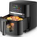 FABULETTA 6.5QT Large Air Fryer, Air Fryers Clear Window With Washable Basket, 10-in-1 Presets Functions For Crisp, Roast, Bake and Reheat, Auto Shut-off, Nonstick & Free Recipes & Easy Meals Airfryer