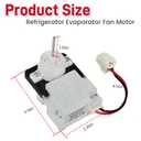 5304532557 Refrigerator Evaporator Fan Motor for Electrolux Frigidaire Fridge FRSS2323AB0 FRSS2323AB1 FRSS2323AB3 Replaces 242077707 AP7194947 21584846 PS16745551 A18234402 FDQJ18EL2F