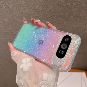 Magnetic for Google Pixel 10 Pro XL Case Women,[Holographic Iridescent Color Changing Effect] Fashion Slim Cute and Unique Matt Protective Phone Cover for Pixel 10 Pro XL