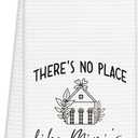 Mimi Gifts Kitchen Towels, Housewarming Mother's Day Mimi Gifts from Grandkids Hand Towels for Bathroom Decor, There's No Place Like Mimi's Dishcloths Dish Towel for Kitchen 16x24 Inches
