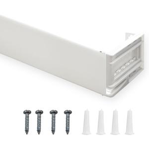 Amazing Drapery Hardware 2.5 Inch Wide Pocket Curtain Rod with Adjustable Clearance Brackets - 1 Pack, 48-86 Inches, Includes Rod, Brackets, and Installation Hardware