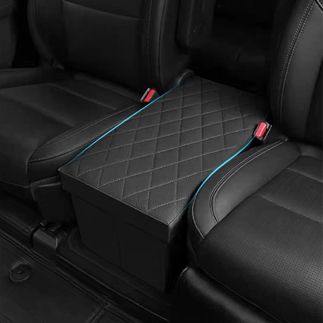 Seat Aisle Storage Box for Ford Explorer 6-Passenger Models  Organizer Rear Seats Passage  Foldable, Easy Installation, for Ford Explorer ST XLT Accessories 2020 to 2025 (Black)