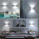 Lightess LED Wall Sconces Set of 2, White, Dimmable, 2 Pack