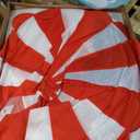 Vincreem Large Kids Play Tent 55" x 53" Playhouse Red and White Stripe Tent for Carnival Circus Party Supplies for Toddler Play and Games Indoor and Outdoor Camping Activity Toys