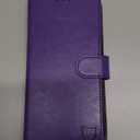 ZZXX for Google Pixel 9A Wallet Case with [RFID Blocking] Card Slot Kickstand Magnetic Closure Leather Flip Protective Phone Case for Google Pixel 9A (Purple-6.3 inch)
